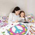 thumbnail image 5 of Feelyou Peace and Love Twin Comforter Sets, Groovy Butterfly Stars Bedding Set, 2-Piece, 5 of 8