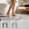 thumbnail image 3 of Diatomaceous Earth Stone Bath Mat, Quick Dry Absorbent Shower Mat with Non-Slip Backing, Easy to Clean, Gray, 23.6 x 15.4 in, 3 of 8