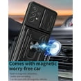 thumbnail image 2 of Case for Samsung Galaxy A23 4G/5G with Card Holder, Heavy Duty Protection Phone Case with Magnetic Ring Kickstand Slide Camera Cover for Samsung Galaxy A23 LJK Black, 2 of 9