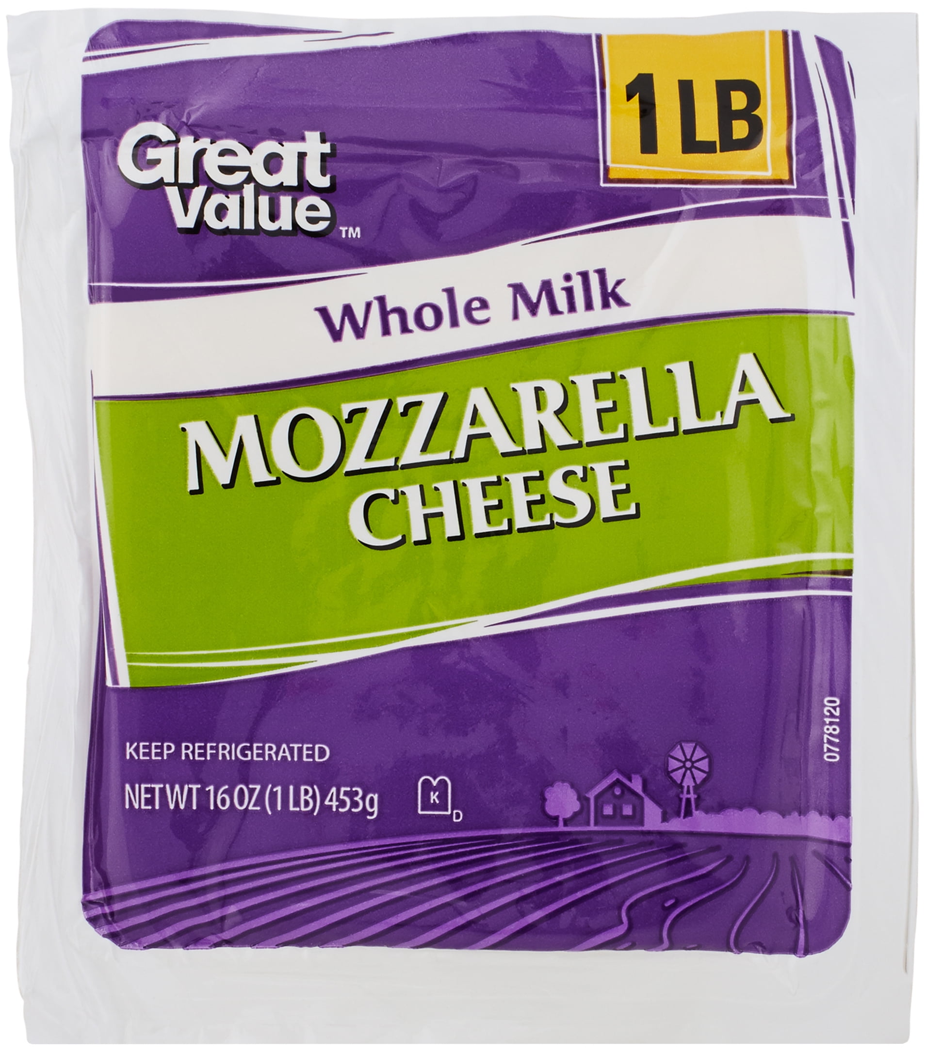 Great Value Whole Milk Mozzarella Cheese, 16 oz by Wal-Mart Store, Inc