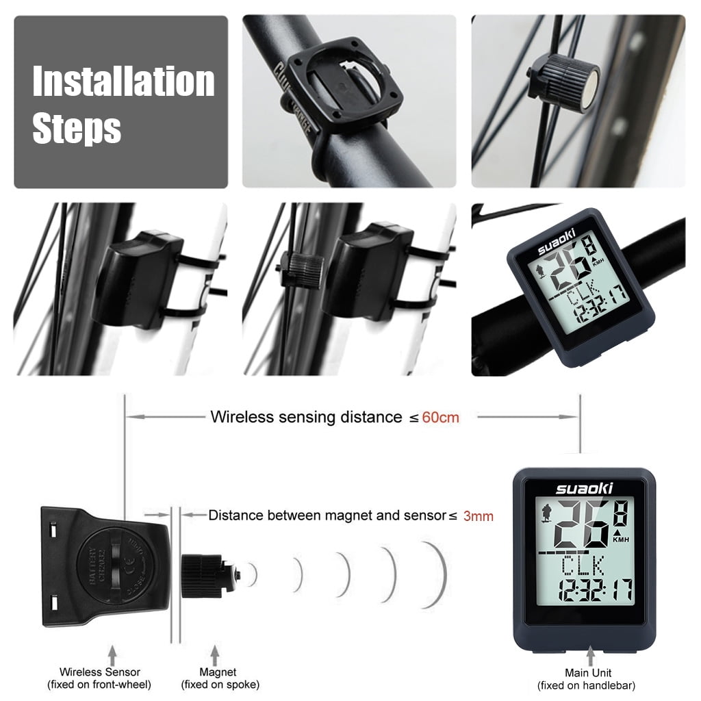 suaoki wireless cycle computer