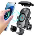thumbnail image 1 of Motorcycle Phone Holder 15w Wireless Charger Usb Charging Mount Stand Handlebar Smartphone Bracket Bike Cellphone Support, 1 of 5