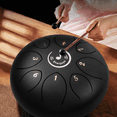 thumbnail image 2 of EVERJOYS Steel Tongue Drum, 8 Notes 6 Inches C-Key Handpan Drum Percussion Instrument w/Gig Bag, Music Book and Mallets for Beginner Meditation Healing Concert Yoga Steel Drum,Black, 2 of 9