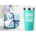 thumbnail image 3 of A Truly Great boss is Hard to Find 20 OZ Tumbler.Bosses Day Gifts.Leaving Moving Appreciation Retirement Birthday Christmas Gifts for Women Men Manager Director Boss,Boss Lady Mug(Seafoam), 3 of 6