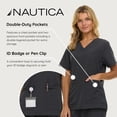 thumbnail image 2 of Conjunto de pijama quirúrgico Nautica para mujer, transpirable y elástico, con 9 bolsillos, 2 of 7