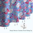 thumbnail image 6 of Blue Butterfly Flower Pattern Shower Curtain 84"x72" ,Bathroom Decorative Shower Curtains Set with 12 Hooks,Modern Waterproof Washable Shower Curtain, 6 of 6