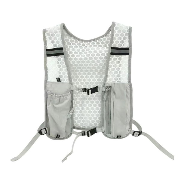 Mochila de hidratación, chaleco para correr, bolsa de agua, mochila para senderismo y pesca. Gris