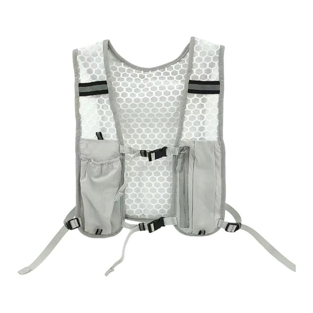 Mochila de hidratación, chaleco para correr, paquete de agua para deportes al aire libre, ciclismo y jogging. Gris