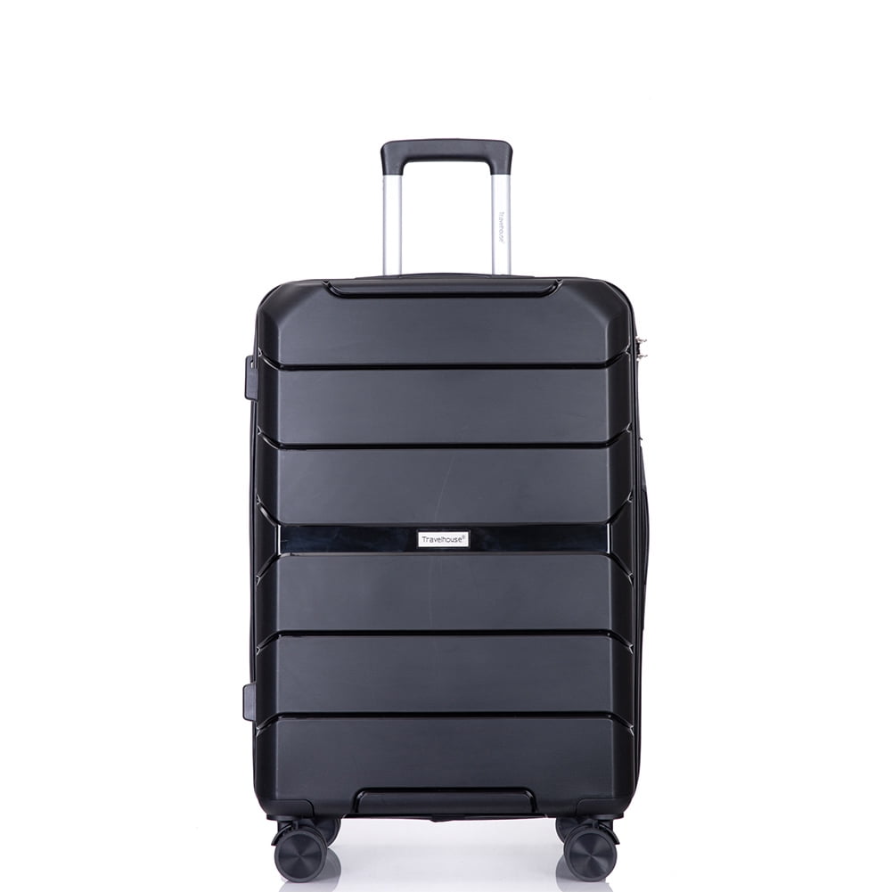 Kadyn Travel 3 Piece Luggage Sets, Travel Suitcase Set with TSA Lock, PP Luggage Sets for Travel, Black