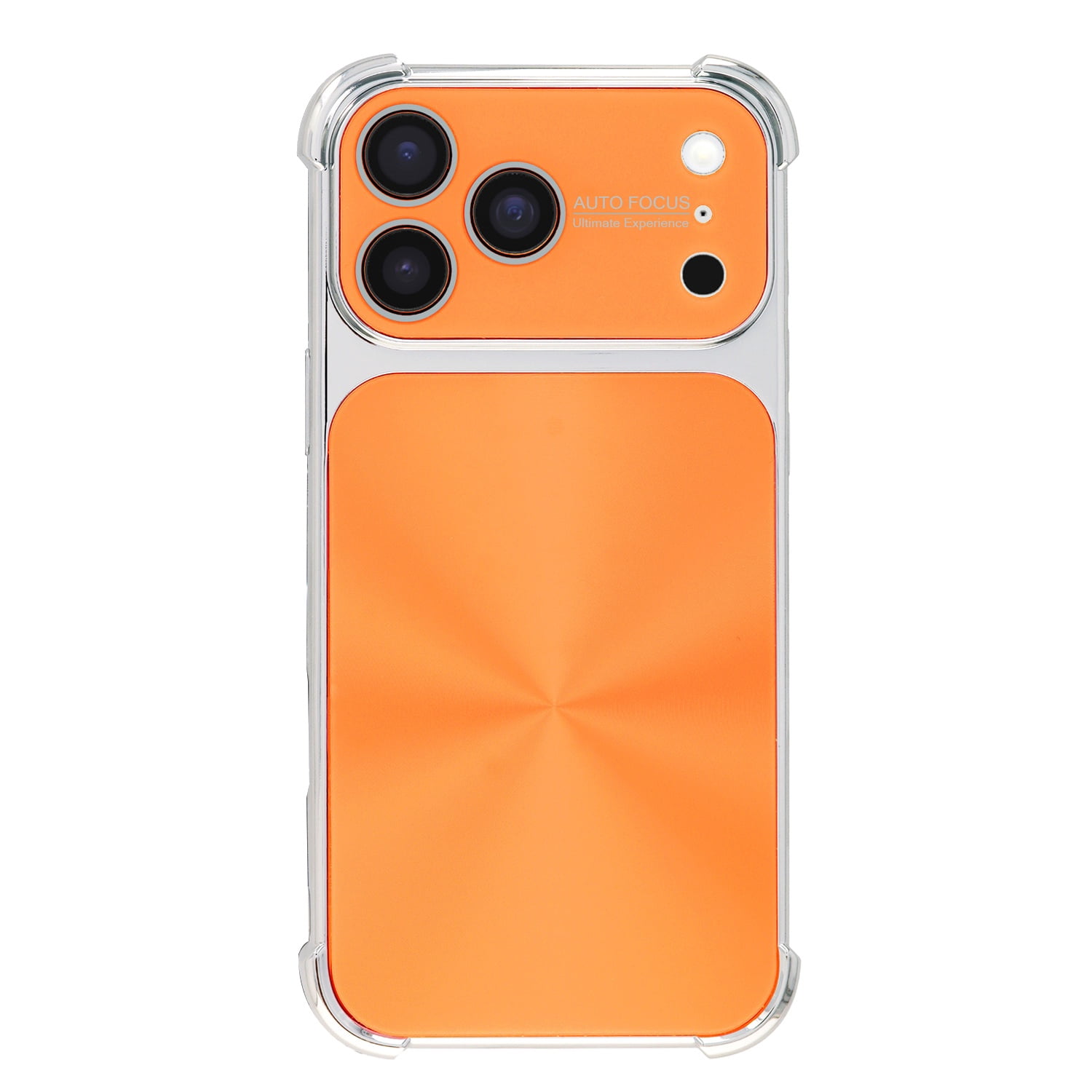 CD Pattern Electroplated Shockproof Case for iPhone 17 Pro Max - Orange