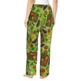 thumbnail image 3 of Pajama Pants Women, carrot eggplant Sweatpants Soft Sleep Lounge Pants, Casual PJ Bottoms Pants with Pockets, 3 of 5
