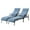 Blue, variant on Crestlive Products 2pcs Tan Patio Steel Recliner Adjustable Chaise Lounge Chairs