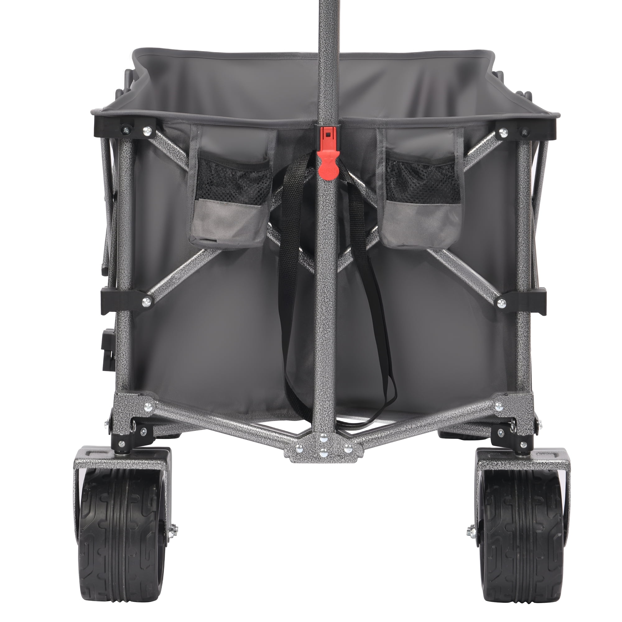 400L Collapsible Wagon, Folding Wagon Cart, Beach Wagon with Big Wheels, 450LB Heavy Duty Foldable Wagon, Large Capacity Wagon for Camping, Sports, Garden, Baseball