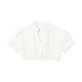 thumbnail image 2 of EnJoCho Dirndl Blouse Girls Soft Oktoberfes𝗍 Puff Short Sleeved V Neck Shirt Kids Fashion Floral Embroidered Button Top Shirt Athletic Summer Casual Tops, 2 of 5
