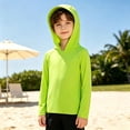 thumbnail image 2 of Bigetiay Sun UPF 50+ Beach Hooded Rash Guard for Boys – Long Sleeve Pullover Sun Shirt with Raglan Sleeves for Kids, Size 2-3 Years, 2 of 6