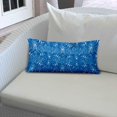 thumbnail image 4 of 14" X 24" Blue And White Enveloped Ikat Lumbar Indoor Outdoor Pillow, 4 of 5