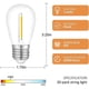 thumbnail image 2 of 30-Pack Outdoor String Light Bulbs, Waterproof S14 Replacement Bulb, E26 Base Warm White, 2 of 5