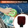 thumbnail image 2 of Unique Bargains 1 Pc Car Wash Towel Plush Car Cleaning Wiping Dryer Car Washing Tool 26x20x1cm Red Black, 2 of 6