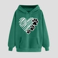 thumbnail image 2 of XPMWRP Women's Heart Graphic Print Hoodies Loose Drawstring Sweatshirt Casual Sweaters Funny Long Sleeve Winter Oversized Pullover Tops With Pocket Green XL, 2 of 5