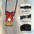 thumbnail image 5 of SEANATIVE Neoprene Cellphone Crossbody Bag Small Cell Phone Case Waterproof Crossbody Sling Bag with Removable Adjustable Strap Hands-Free for Women Men, Santa Claus Candy Cane Star Christmas Red, 5 of 7
