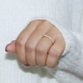 thumbnail image 3 of AFFY 1/4 Carat (ctw) Round Moissanite Diamond Half Eternity Wedding Stackable Band Ring for Women 14k Yellow Gold Over Sterling Silver (0.25 Ctw) Ring Size-9, 3 of 5