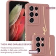 thumbnail image 4 of for Samsung Galaxy S21 Ultra Case, Back Cute Plating Love Letter Graphic with Anti-Fall Lens Cameras Cover Protection Soft TPU Shockproof Anti-Fingerprint Phone Cases for Women Girls Men-Pink, 4 of 12