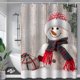 thumbnail image 1 of Cortina de ducha impermeable con estampado navideño WSBDENLK, retractilada y en liquidación, resistente a la humedad y al moho. Liquidación de artículos navideños., 1 of 6