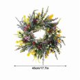thumbnail image 4 of Spring Wreaths for Front Door 18in Outside Welcome Summer Flowers Weatherproof Greenery All Seasons, 4 of 5