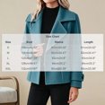 thumbnail image 3 of Enjoytime Jackets for Women Lapel Double Breasted Long Sleeve Cropped Coat Fashion Cozy Business Casual Fall Winter Outerwear, 3 of 6