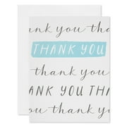American Greetings Thank You Stationery with Envelopes, Thank You All Over (20-Count)