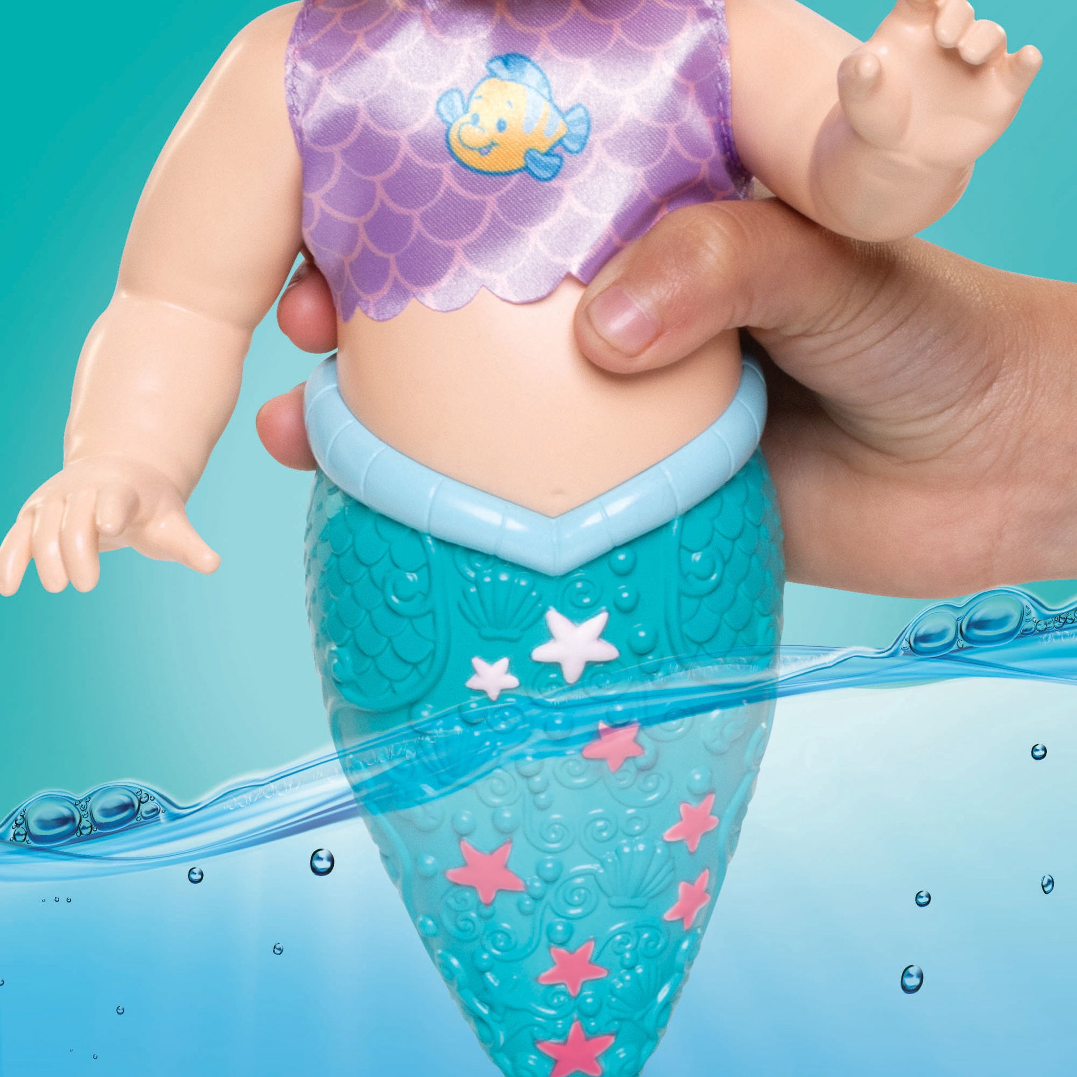 Disney Bath Time Baby Ariel Doll with Accessories for Baby Play