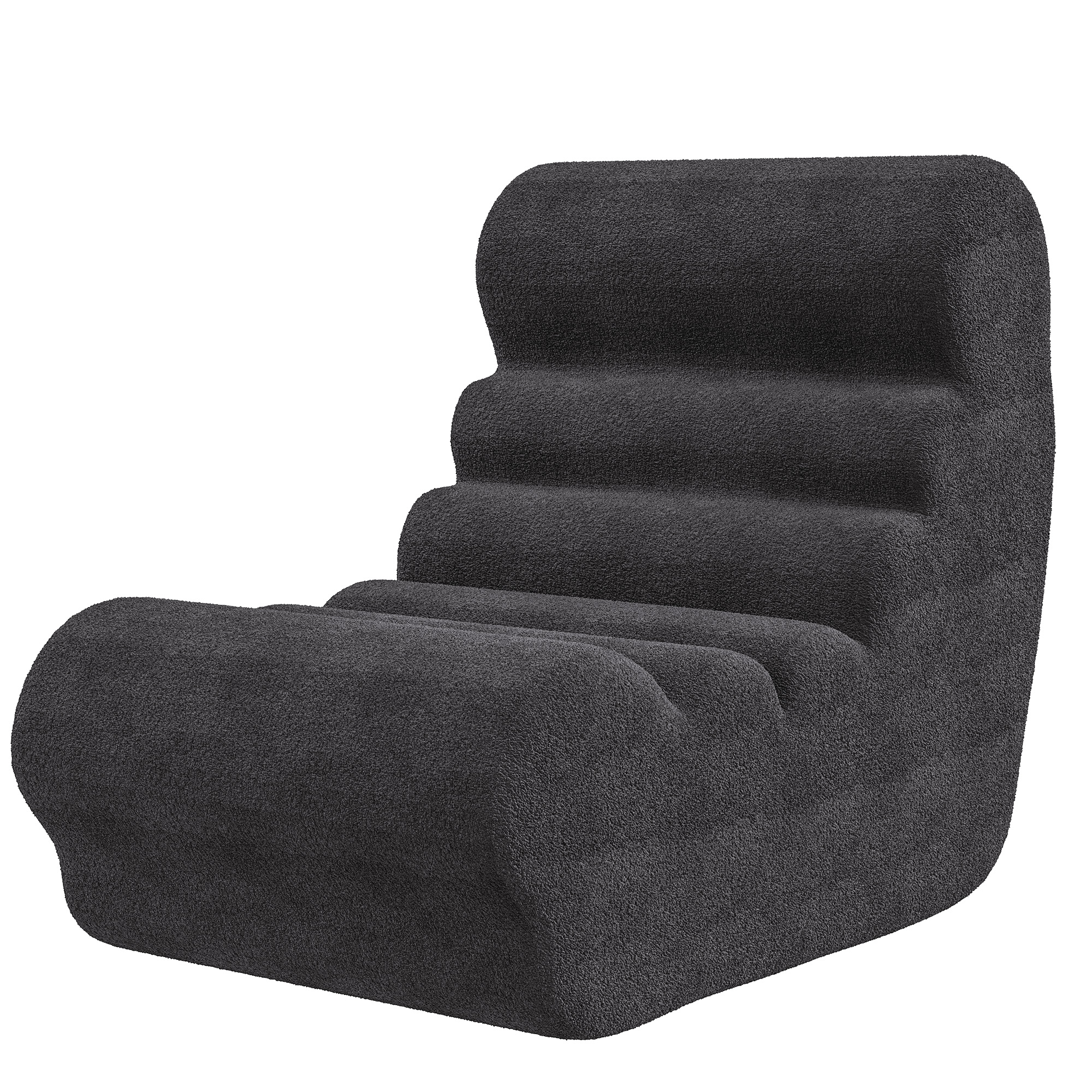 Homall Teddy Plush Bean Bag Chair for Adults – Soft Sponge-Filled Lounge Seat, Comfortable Floor Chair for Living Room and Bedroom, Dark Gray