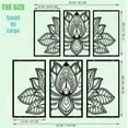 thumbnail image 2 of ESTART 3 PCS Black Metal Lotus Flower Mandala Wall Art Decor for Living Room, Bedroom, Office, and Yoga Room, 2 of 7