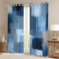 thumbnail image 2 of Homewish Dreamy Oil Printing Black Out Curtains for Kids, Steel Blue Abstract Curtains Pack of 2 (42x63 Each), Art Watercolor Bedroom Curtains, Curtains and Drapes Bedroom Decor, 2 of 6