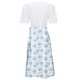 thumbnail image 3 of WILLBEST Vestido Elegante Floral Para Mujer, Vestido Midi De Manga Corta Con Cuello Redondo, Vestido Playero De Corte A, Ligero, Largo Hasta La Rodilla Con Bolsillos., 3 of 3