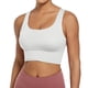 thumbnail image 1 of Sujetador deportivo sin aros para mujer - Camiseta de yoga sexy con fruncido y relleno fijo en el pecho - S-XL, 1 of 4