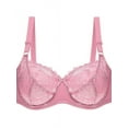 thumbnail image 5 of Women's Full Coverage Padded Bra Floral Lace Underwire Bra Soft Cup, 5 of 5