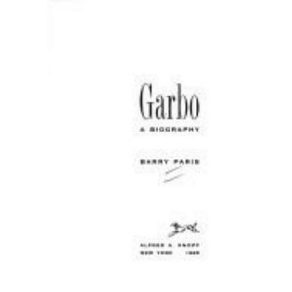 Pre-Owned Garbo: A Biography (Hardcover) 0394580206 9780394580203