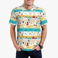thumbnail image 3 of Balery Funny Farm Printed Men’s Short Sleeve Polo Shirt, Midweight Men's Shirt,Golf Polo shirts -Medium, 3 of 9