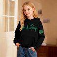 thumbnail image 2 of St. Patrick's Day Girls Hooded Sweatshirt With Print And Pocket Cozy Pullover Casual Kids Top Irish Green Pullover Hoodie 3-14Y, 2 of 4
