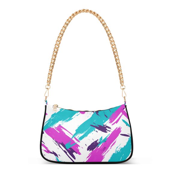 FORMRS Womens Shoulder Bag with Chain Strap Clutch Purse Cute Tote Handbag, Abstract Drawing
