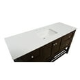 thumbnail image 6 of Lakeshore 60" Single Bathroom Vanity with Chocolate Cabinet and Engineered White Top, 6 of 6