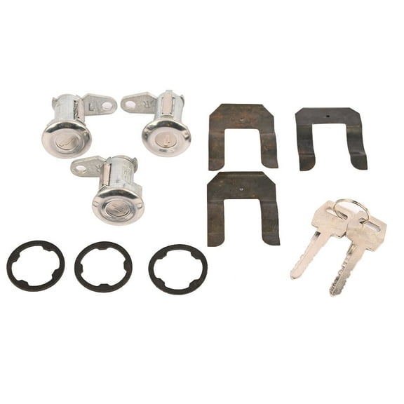3X Door Lock Cylinder For 1980-1991 Ford F-150 F-250 Ranger 2 Keys