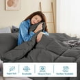thumbnail image 6 of VEGAS HOTEL COLLECTION Classic Egyptian Cotton 1-Piece Duvet Cover { Zippered Closure } 1000 Thread Count- Fabulous Solid Looking Color Dark Grey - Full Size, 6 of 7