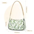 thumbnail image 3 of FORMRS Womens Shoulder Bag with Chain Strap Clutch Purse Cute Tote Handbag, Green Leafy Pattern, 3 of 7