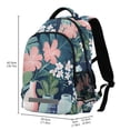 thumbnail image 2 of FORMRS Kids School Backpack Elementary Student Unisex Travel Bookbag with Reflective Stripes, Pink Flowers, 2 of 7