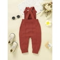 thumbnail image 5 of Bagilaanoe Newborn Baby Girl Boys Knit Jumpsuits Solid Color Sleeveless Bodysuits 3M 6M 9M 12M 18M Infant Fall Ribbed One Piece Romper, 5 of 8