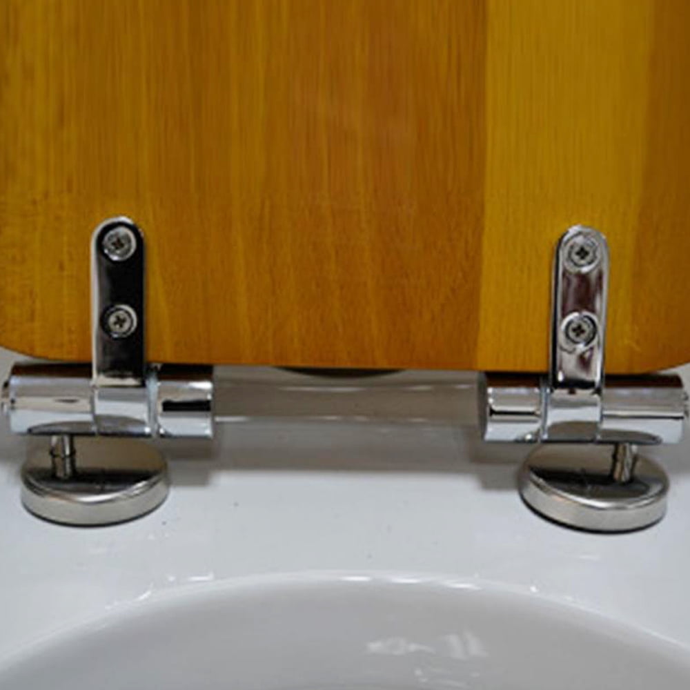 Replacement Chrome Toilet Seat Hinges Set Pair With Fittings Universal Mountings 