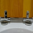 thumbnail image 4 of Harupink Replacement Chrome Toilet Seat Hinges Set Pair With Fittings Universal Mountings, 4 of 8