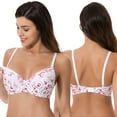 thumbnail image 3 of Curve Muse Plus Size Nursing Underwire Bra with drop-down cups (Pack of 3)-WHITE PRINT,NUDE,PINK-36D, 3 of 6